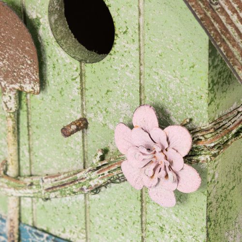 Article Nichoir à décor floral, décoration romantique pour maison de campagne, 19 cm