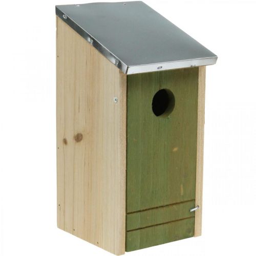 Nichoir à suspendre, aide à la nidification pour petits oiseaux, nichoir, décoration de jardin naturel, vert H26cm Ø3.2cm