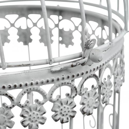 Floristik24 Cage à oiseaux à suspendre volière décorative shabby blanc H31,5cm