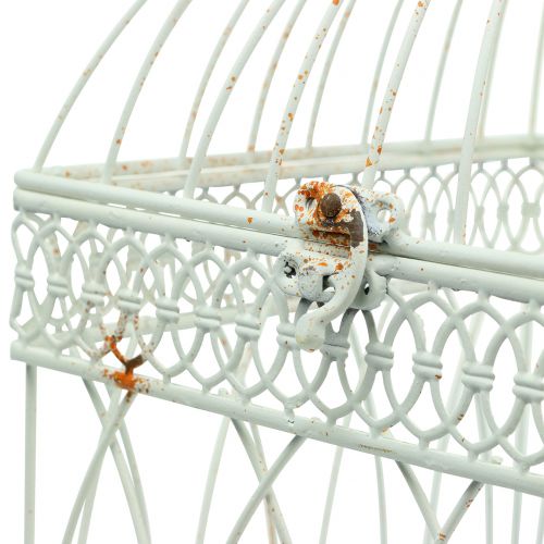 Floristik24 Volière oiseau vintage carré blanc 21 / 17cm 2pcs