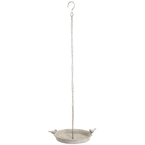 Article Bain d&#39;oiseaux en métal avec coeur à suspendre antique Ø21,5cm