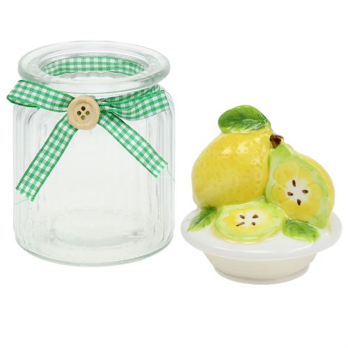 Floristik24 Pot de conservation avec couvercle citron 15,5cm