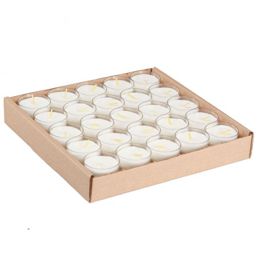 Article Bougies votives blanches avec coupelle Ø4,3cm 25 pcs