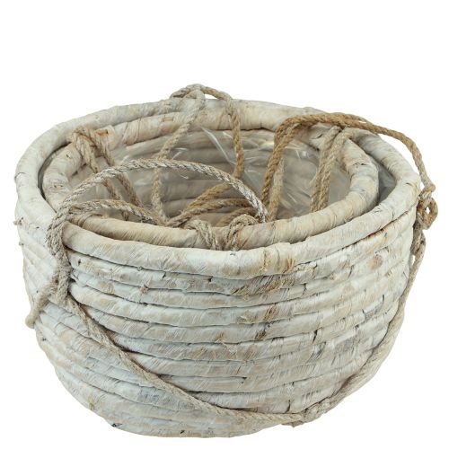 Article Panier à suspendre jacinthe d&#39;eau blanc 25/31cm lot de 2