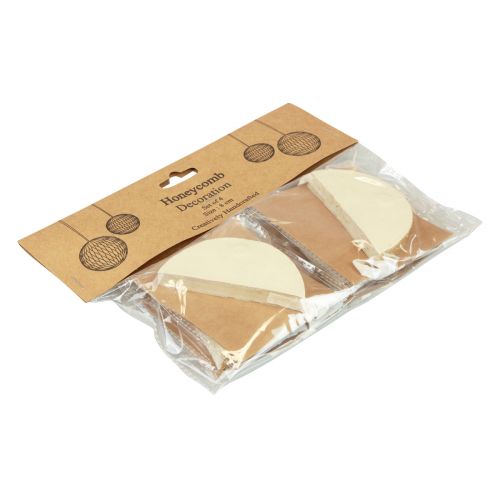 Article Boules en nid d&#39;abeille boules en nid d&#39;abeille Noël crème or Ø8cm 4pcs