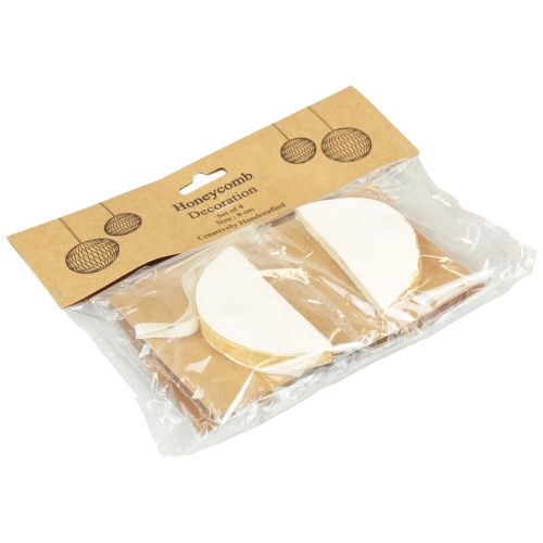 Article Boules en nid d&#39;abeille boules en nid d&#39;abeille Noël blanc pailleté Ø8cm 4pcs