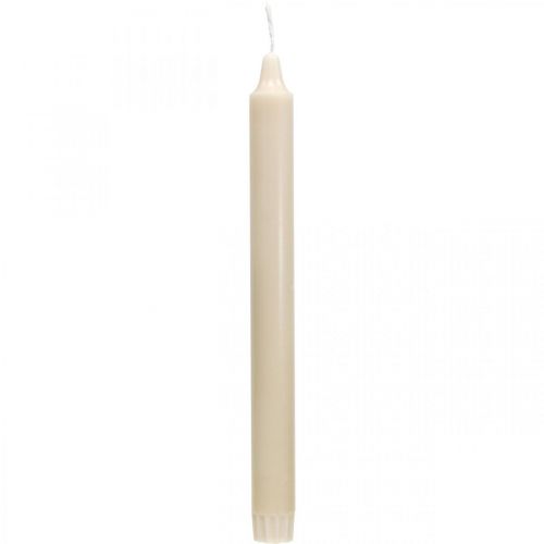 Bougies en cire PURE bougies en bâton crème Sahara 250/23mm cire naturelle 4 pcs