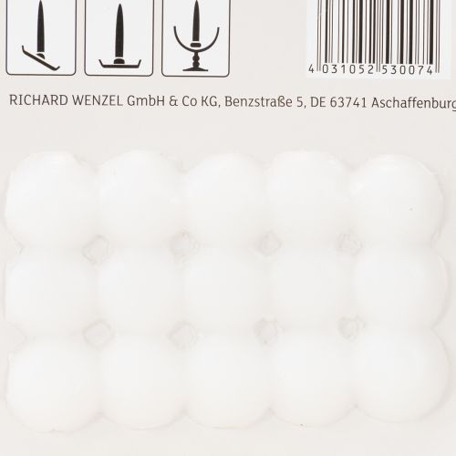 Article Pastilles adhésives en cire pour bougies Pastilles adhésives blanches 15 pcs