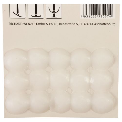 Article Pastilles adhésives en cire pour bougies Pastilles adhésives blanches 15 pcs