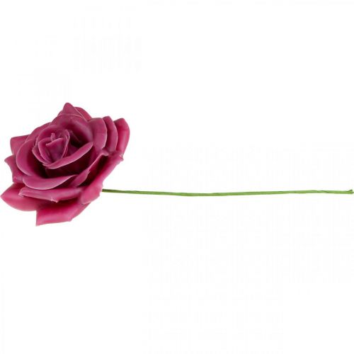 Floristik24 Roses en cire roses décoratives wax rose Ø8cm 12 pcs