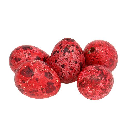 Floristik24 Oeuf de caille rouge 3cm décoration de Pâques 50pcs