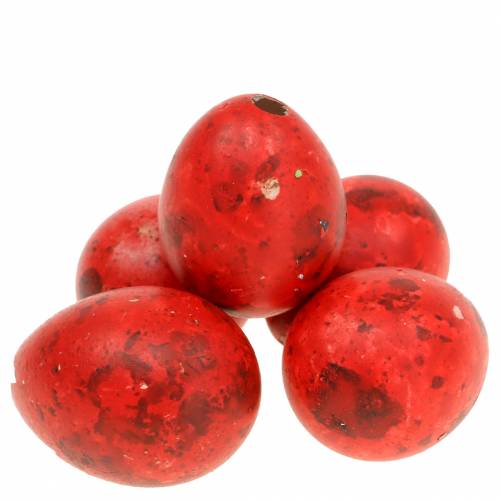 Floristik24 Oeufs de Caille Oeufs Rouges Soufflés 50pcs