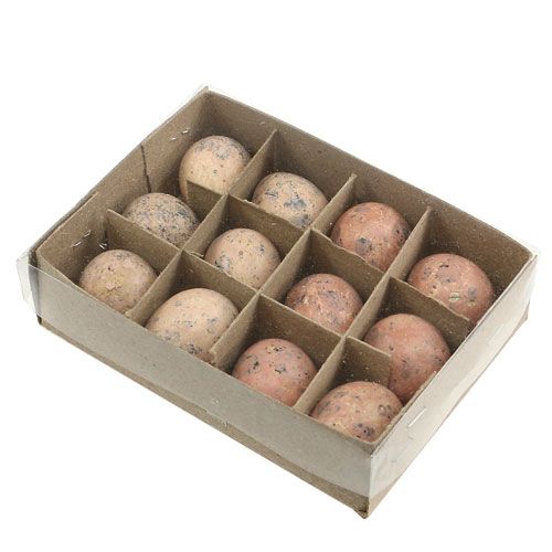 Floristik24 Oeufs de caille rose assortis 3cm 12pcs