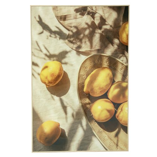 Tableau de décoration murale avec citrons, décoration d&#39;été à suspendre 40x60cm