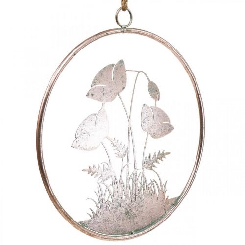 Article Décoration murale fleurs décoration métal à suspendre rose Ø30.5cm