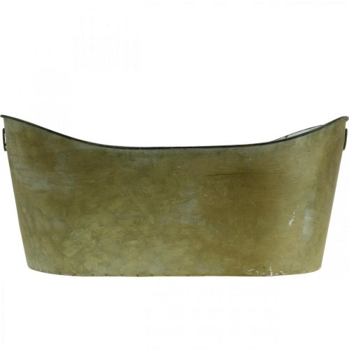 Article Lot jardinière bac cuivré/blanc L32.5cm/36.5cm/41.5cm