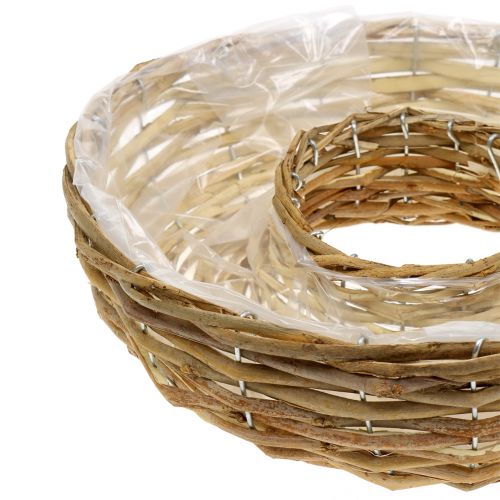 Floristik24 Lot de 2 décorations de table en forme d&#39;anneau de plante de saule