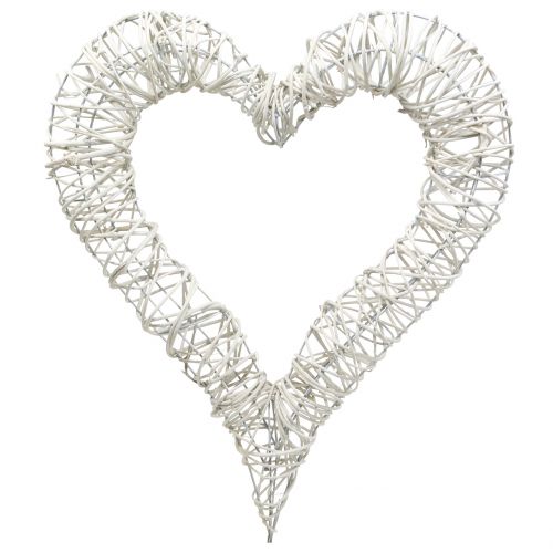 Floristik24 Couronne en osier blanche 40 cm x 45 cm
