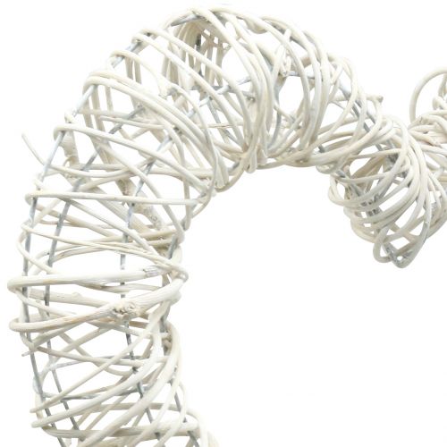 Floristik24 Couronne en osier blanche 40 cm x 45 cm