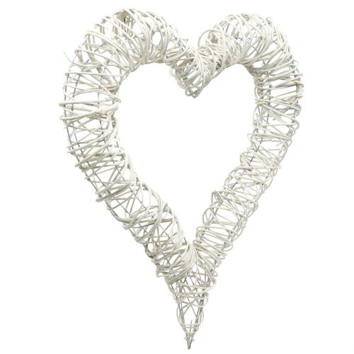 Floristik24 Couronne en osier blanche 40 cm x 45 cm