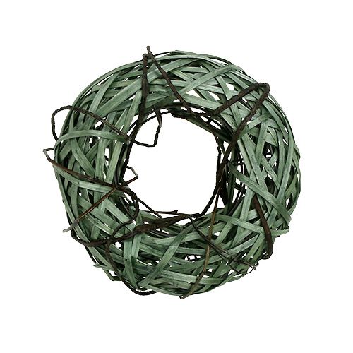 Couronne en osier verte petit format Ø 28 cm