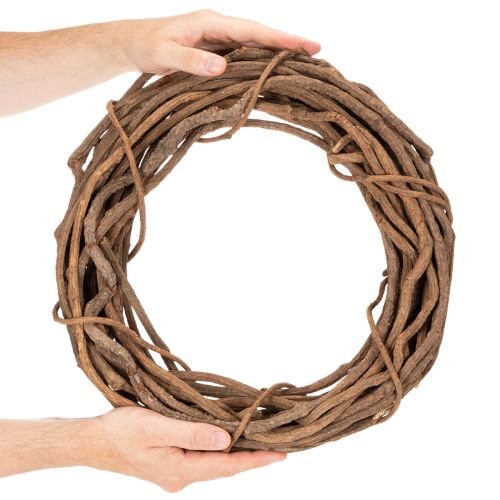 Couronne en osier naturel, idéale pour la confection de couronnes artisanales en art floral, 40 cm | Floristik24.be