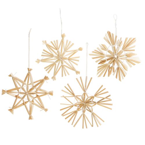 Floristik24 Étoiles de Noël en paille Décorations pour sapin de Noël 8 cm 12 pièces
