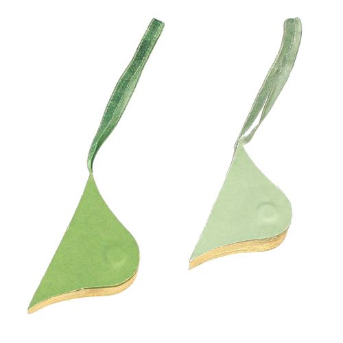 Article Pendentif de Noël décoration en papier vert or Ø8cm 4 pcs