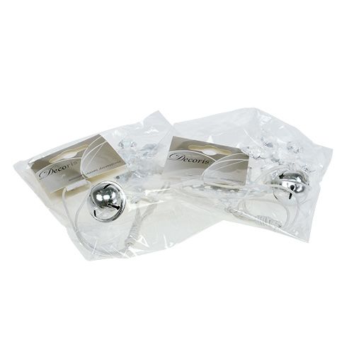 Floristik24 Pendentif Etoile de Noël, Sapin de Noël blanc 25cm 2pcs