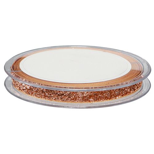 Article Ruban de Noël ruban décoratif à paillettes cuivre rose 10mm 10m