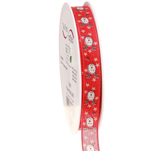 Floristik24 Ruban de Noël avec renne décoratif rouge 15 mm 18 m