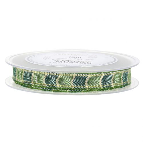 Floristik24 Ruban de Noël vert 15mm 15m