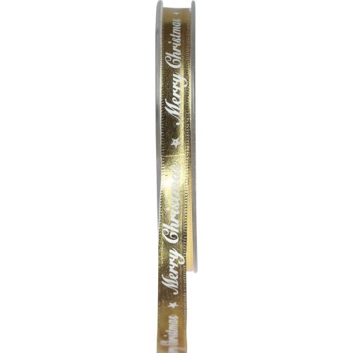 Ruban de Noël Ruban Joyeux Noël Or Blanc 10mm 20m