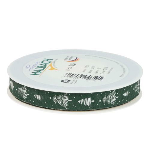 Article Ruban de Noël avec sapins ruban cadeau vert 15mm 20m