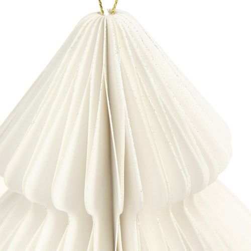 Article Papier sapin de Noël Noël blanc argent 20cm 5pcs