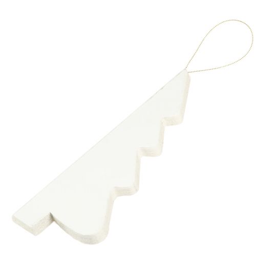 Article Papier sapin de Noël Noël blanc argent 20cm 5pcs