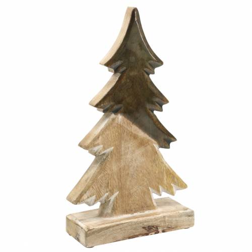 Floristik24 Bois de sapin lasuré naturel, manguier blanc H29cm