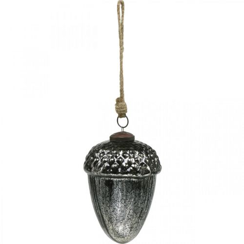 Article Décoration de sapin de Noël vintage gland en verre pendentif de Noël H14cm Ø10cm 2pcs