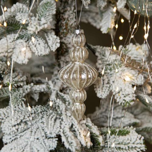 Floristik24 Décorations de sapin de Noël en verre Décorations de sapin de Noël vintage 15cm 3pcs