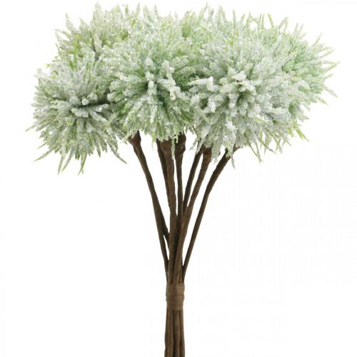 Floristik24 Fleurs de Noël scintillantes fleurs artificielles vert de Noël en bouquet 4pcs