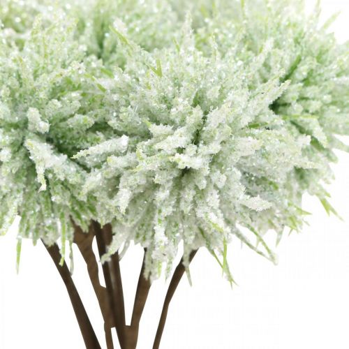 Floristik24 Fleurs de Noël scintillantes fleurs artificielles vert de Noël en bouquet 4pcs