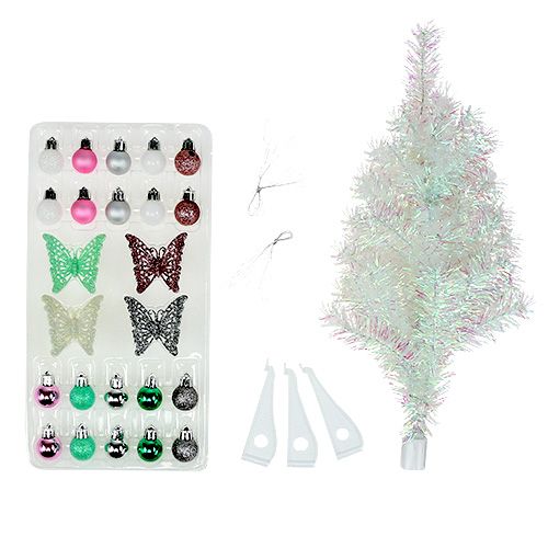 Floristik24 Décoration de Noël Mini Arbre Multicolore 43cm