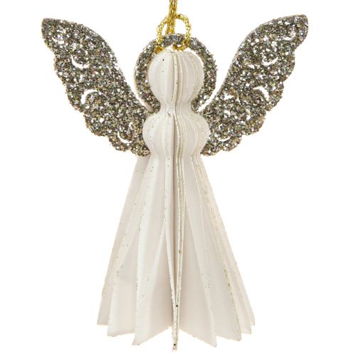 Floristik24 Papier de décoration de Noël Décorations d'arbre de Noël blanc 6cm 12 pcs