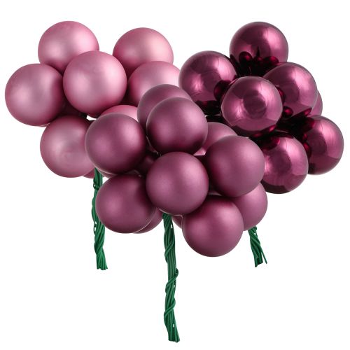 Floristik24 Décoration de Noël baies miroir baies roses Ø25mm 140 pcs