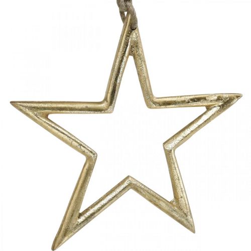 Article Décoration de Noël étoile, décoration de l'avent, pendentif étoile Doré B15.5cm