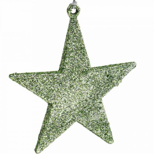 Floristik24 Décoration de Noël pendentif étoile menthe paillettes 10cm 12pcs