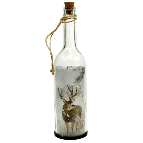 Floristik24 Bouteille de décoration de Noël avec éclairage 30cm