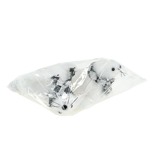 Floristik24 Sceau de décoration de Noël floqué blanc 15cm 2pcs