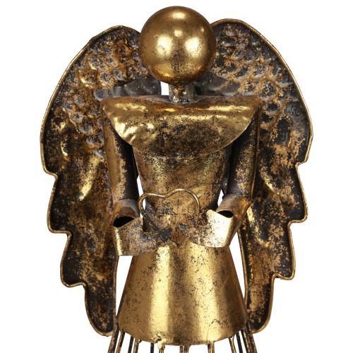 Floristik24 Ange de Noël Noël, bougeoir en métal doré aspect antique 52cm