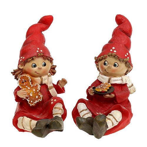 Floristik24 Figurine Noël enfants 11cm rouge 2pcs